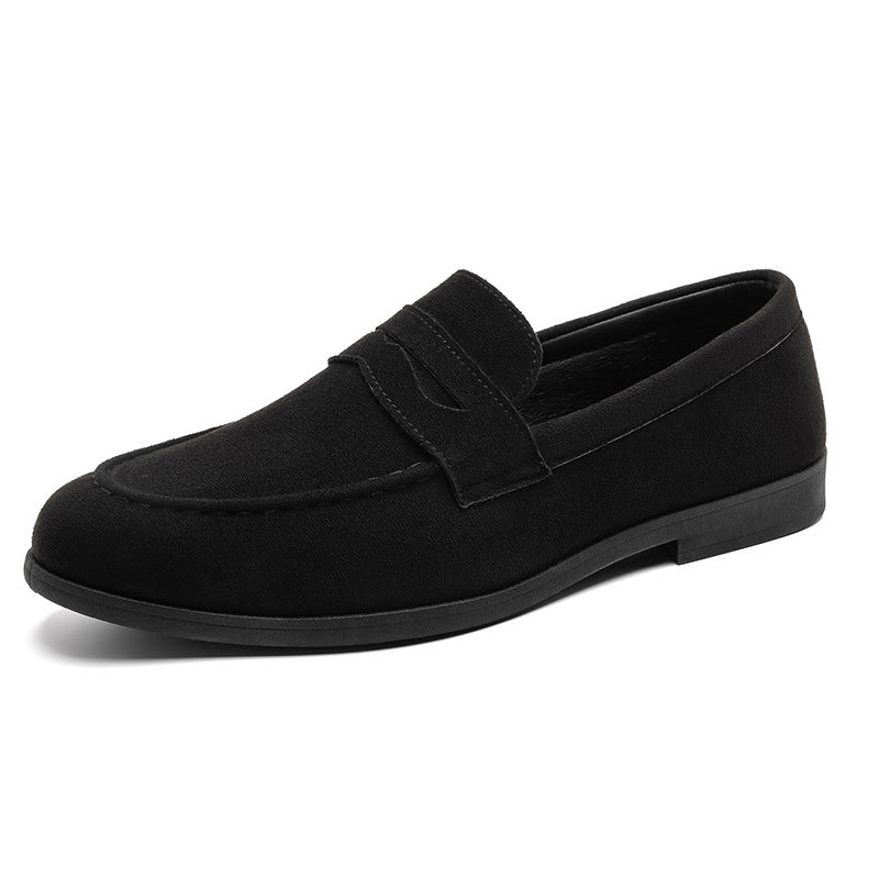 Square Toe Height Increasing Slip-on Loafers Men's Casual Shoes Platform