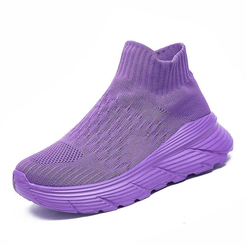 New Fly-knit Socks Shoes Breathable Lightweight