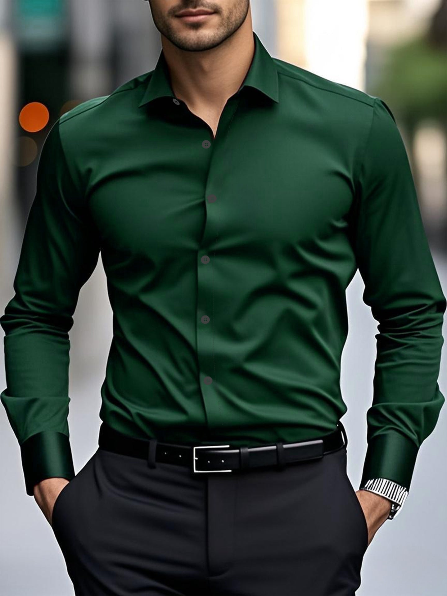 Spring And Autumn Long-sleeved White Shirt Formal Wear Slim Fit Business Workwear