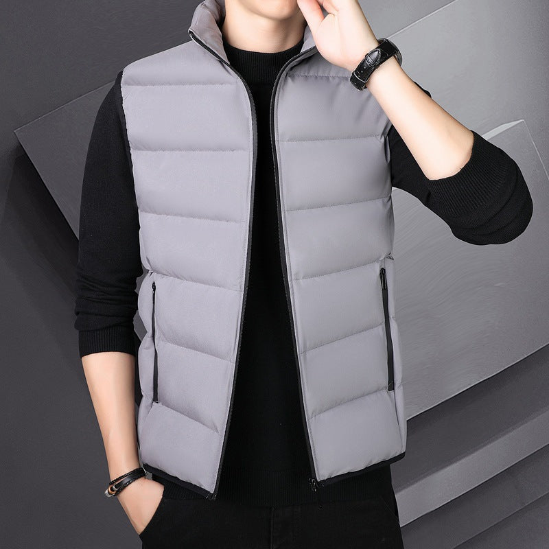 Men's Light Thick Slim Fit Short Warm Sports Down Jacket