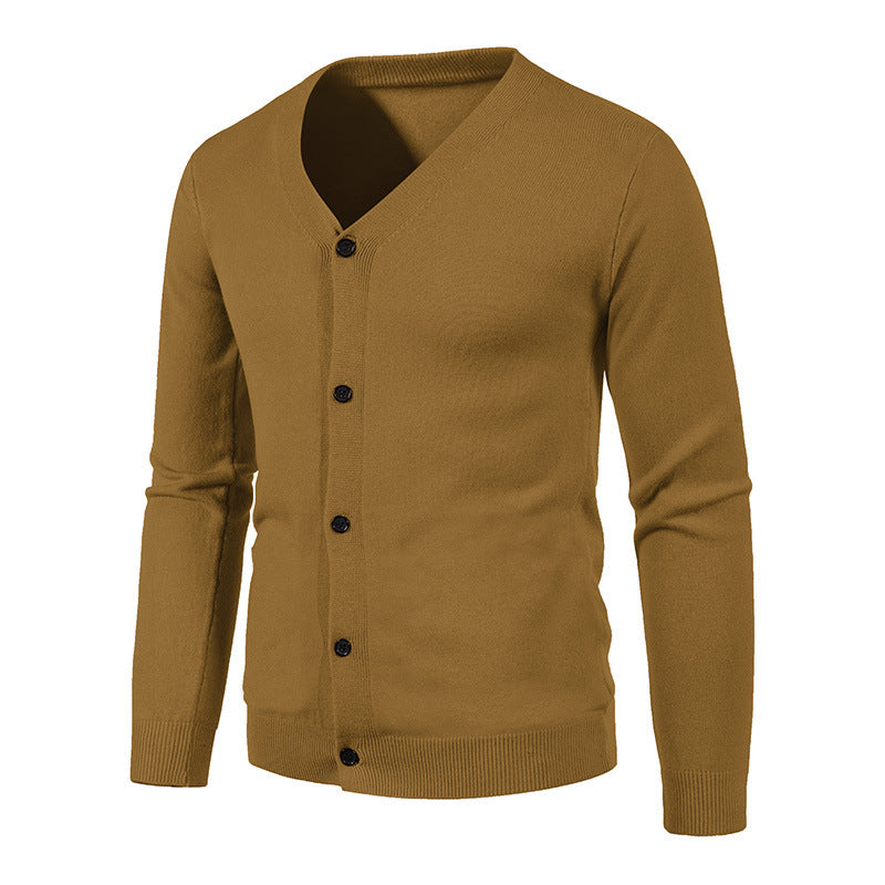 Fashion Men's Cardigan Personality V-neck Fashion Knitwear Sweater
