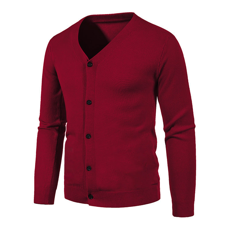 Fashion Men's Cardigan Personality V-neck Fashion Knitwear Sweater