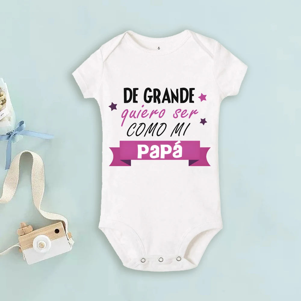 Father's Day Baby Bodysuit Becoming The Same Person As My Dad Print Infant Romper Boys Girls Clothes Fathers Day Bodysuits Gifts