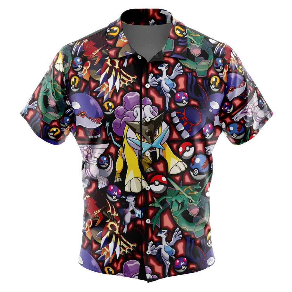 Tri Force Zelda Button Up Hawaiian ShirtFashion Trend Breathable Loose Versatile Casual Sports Summer Men