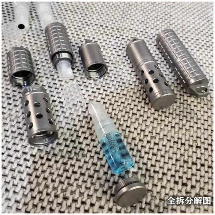 EDC Titanium Alloy PEI Paracord Perfume Storage Box EDC Toys Outdoor Tools