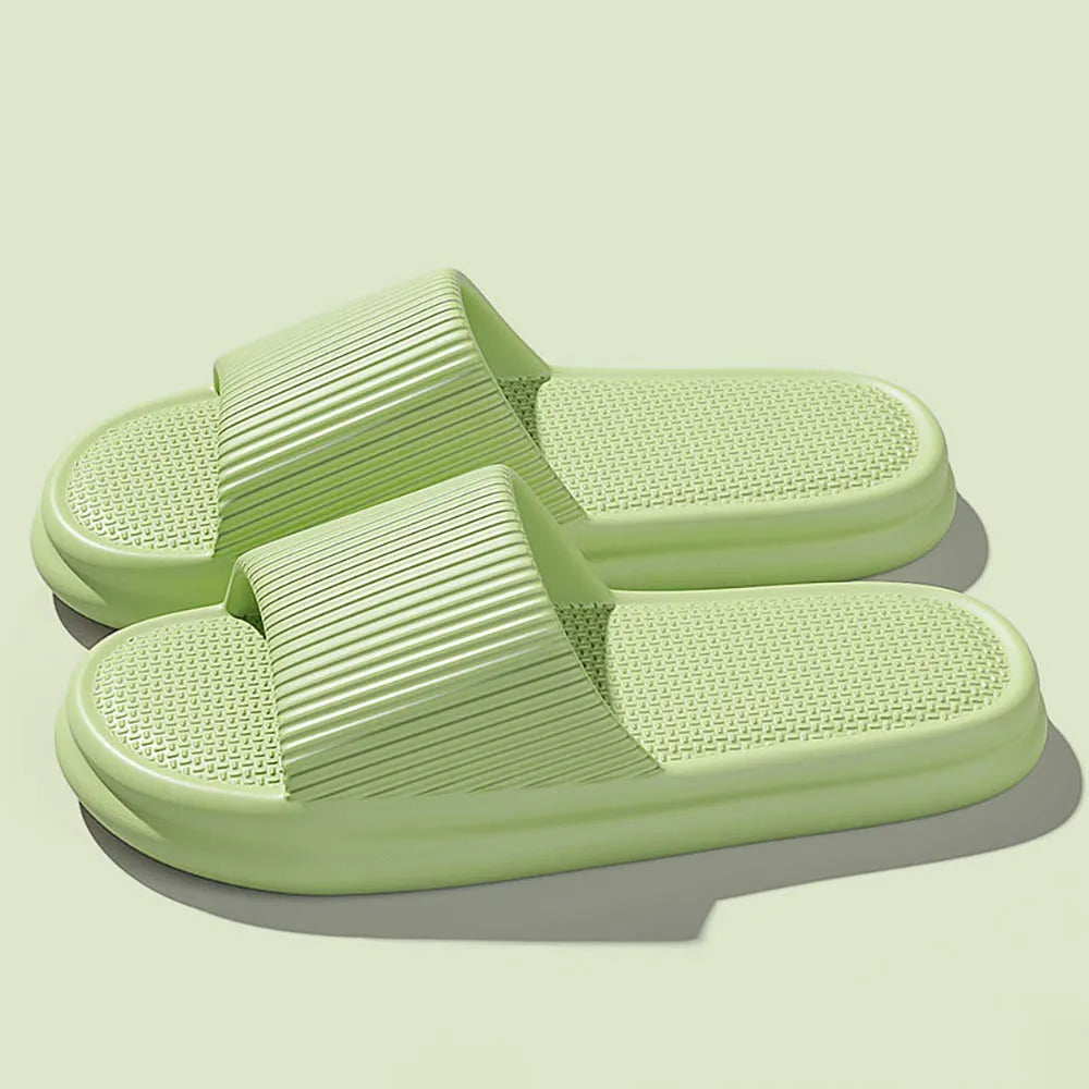 ZHIDA Thick Platform Cloud Slippers EVA Soft Sole Pillow Slides Summer Beach Flip Flops Women Non Slip Bathroom Home Slippers