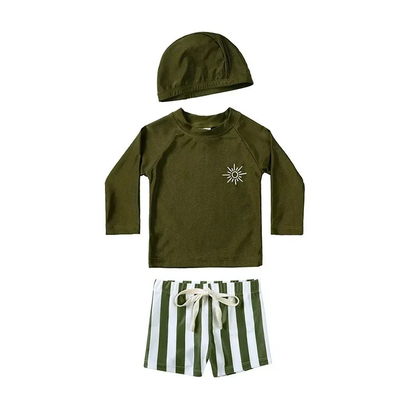 Cute Baby Boys Girls Bikinis Set 2025 Summer Children Beach Wear Ruffle Kids Swimsuit Bathing Suit Printed Swimwear Monokini