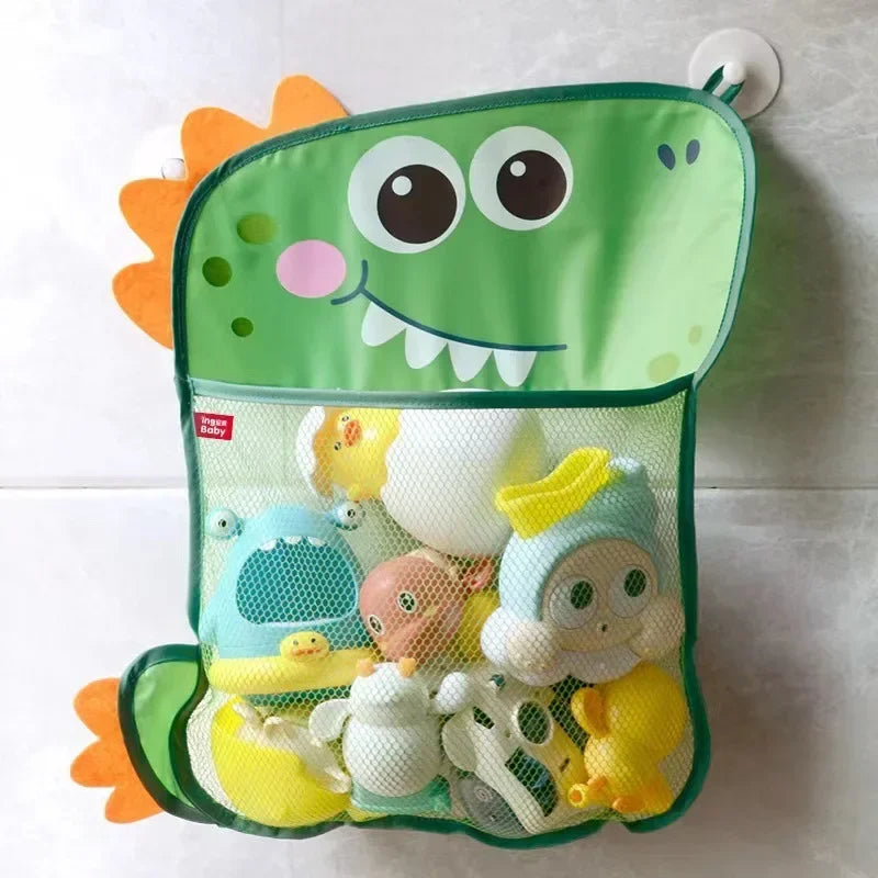 Baby Bath Toys Organizer Quick Dry Toddlers Mesh Net Bag for Bathroom Toy Storage Cartoon Shape Sand Beach Toys Storage Holder