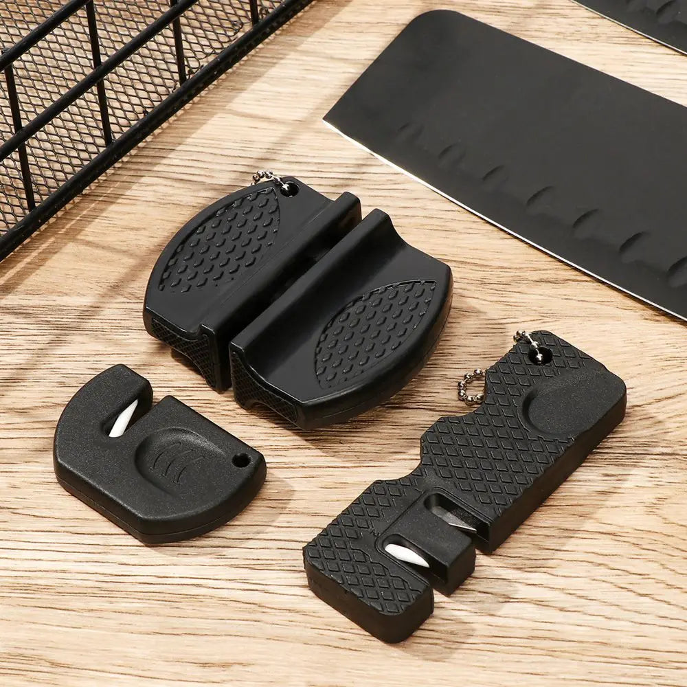 Durable Mini Knife Sharpener Multi-Functional Carbide Knife Whetstone Simple Pocket Ceramic Sharpen Hook Sharpener Outdoor Tools