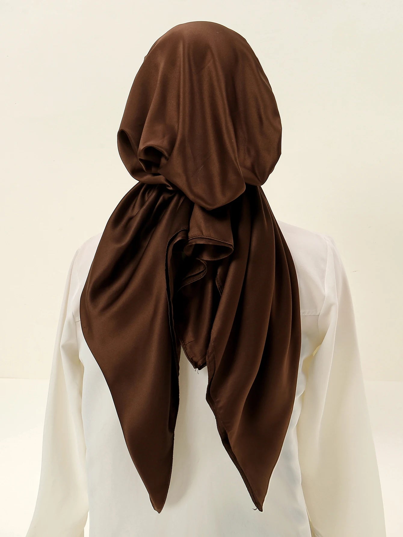 Satin Fabric Muslim Women Instant Hijab Scarf Soft Turban Headband Plain Elastic Bonnet Cover Head High-Quality Night Cap Wraps