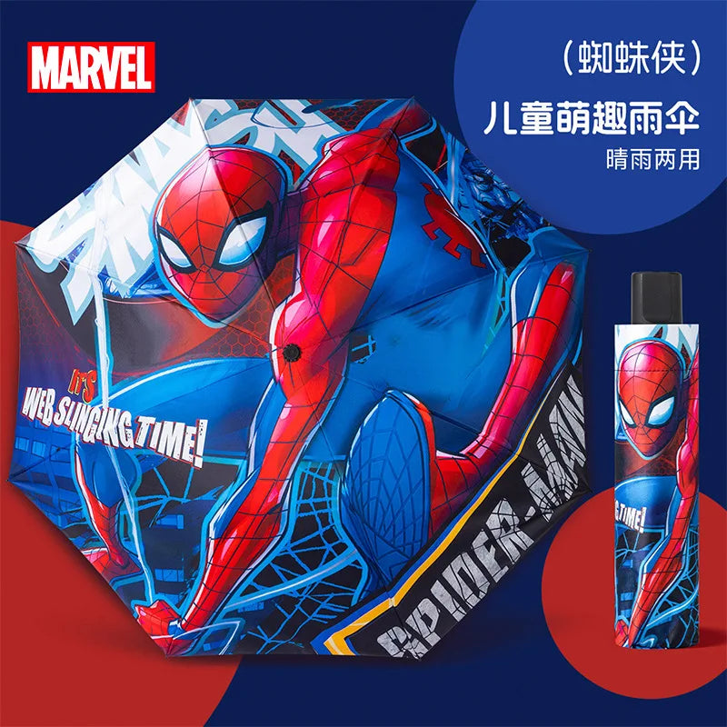 Marvel Children's Umbrella Boys Girls Kids Student Baby Cartoon Spider-Man Captain America Sunscreen Umbrella Elsa Girl Umbrella