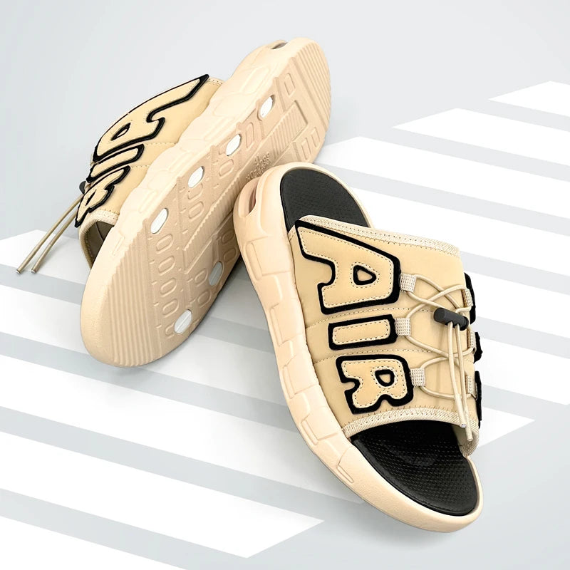 Men's Sport Slippers Summer Sandals Thick Sole Beach Flip-flops Flats Outdoor Breathable Sneaker Size 40-49 Big Fat