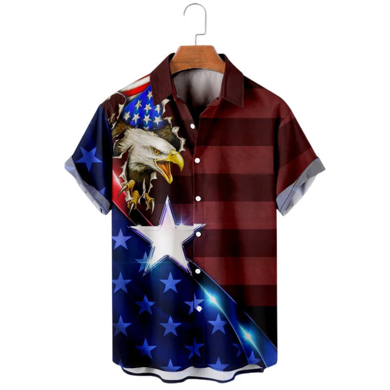 2023 Men's Hawaiian Shirt Cat Printed Short Sleeve Tops Beach Vacation Sunset Harajuku Clothing Casual Unisex Style Shirts