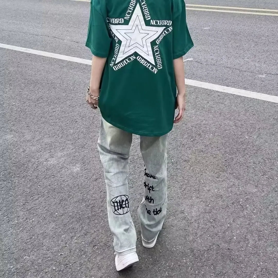 Male Jeans Pants Y2k Fashion Casual Streetwear Men's Trousers Baggy Pants Man Wide Leg Jeans Jean Denim Shorts Mens Clothing New