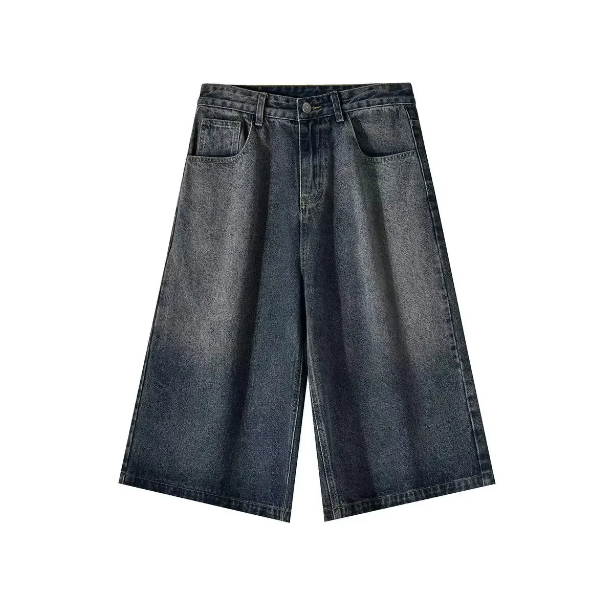 Wide-leg Seven-point Denim Shorts Men's 2025 Summer New High-end Fashion Brand Straight Casual Pants Man Jeans Y2k Clothes Baggy
