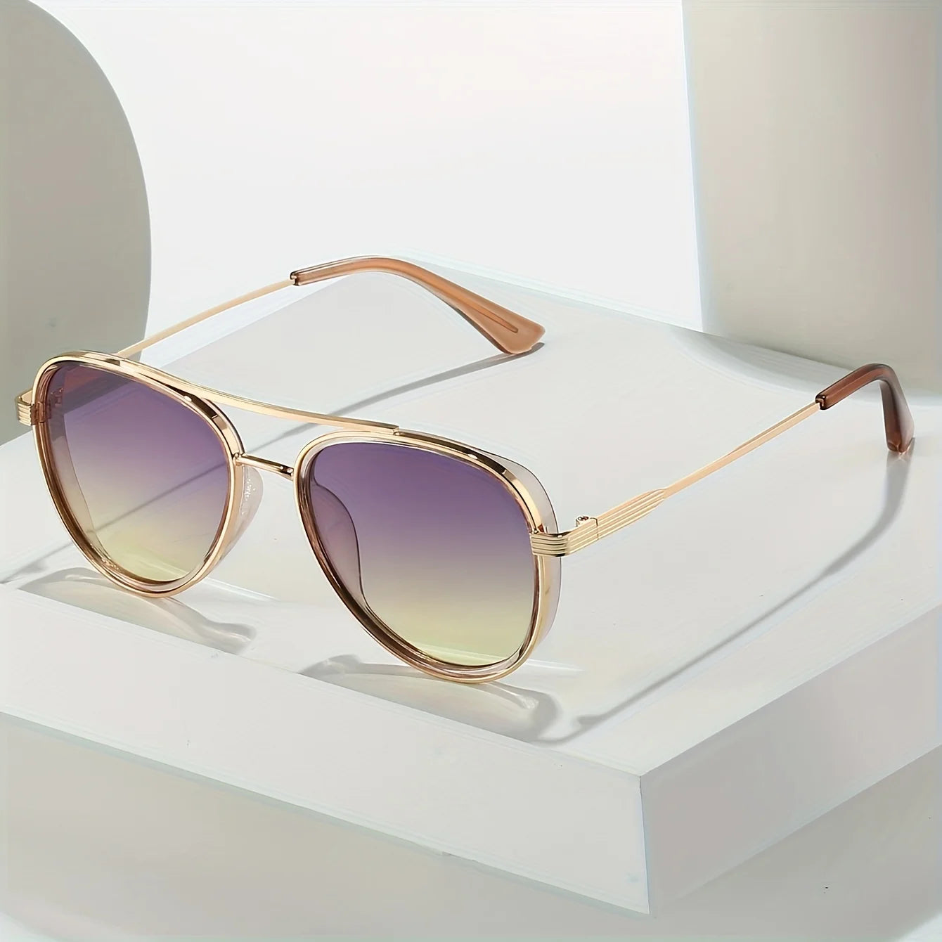 New Men Sunglasses Punk Sunglasses Men's Square Uv400 Twin-beam Aviator Sunglasses Designer Sun Glasses Male Sunglasses UV400