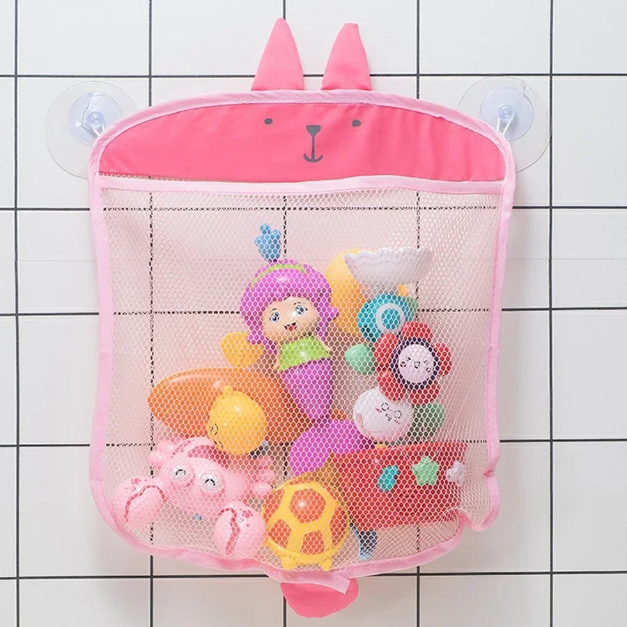 Baby Bath Toys Organizer Quick Dry Toddlers Mesh Net Bag for Bathroom Toy Storage Cartoon Shape Sand Beach Toys Storage Holder