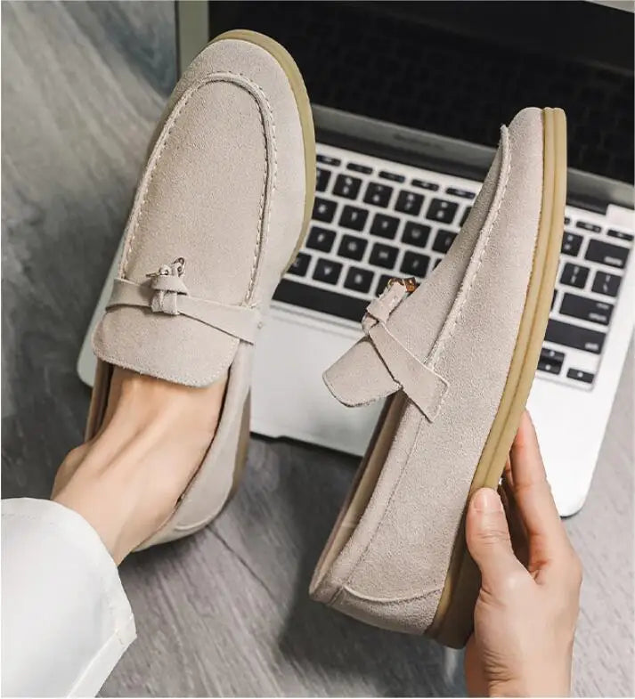 Fashion Men's Casual Shoes Genuine Suede Leather Men Classic British Style Tassels Loafers Moccasins Mens Outdoor Driving Flats