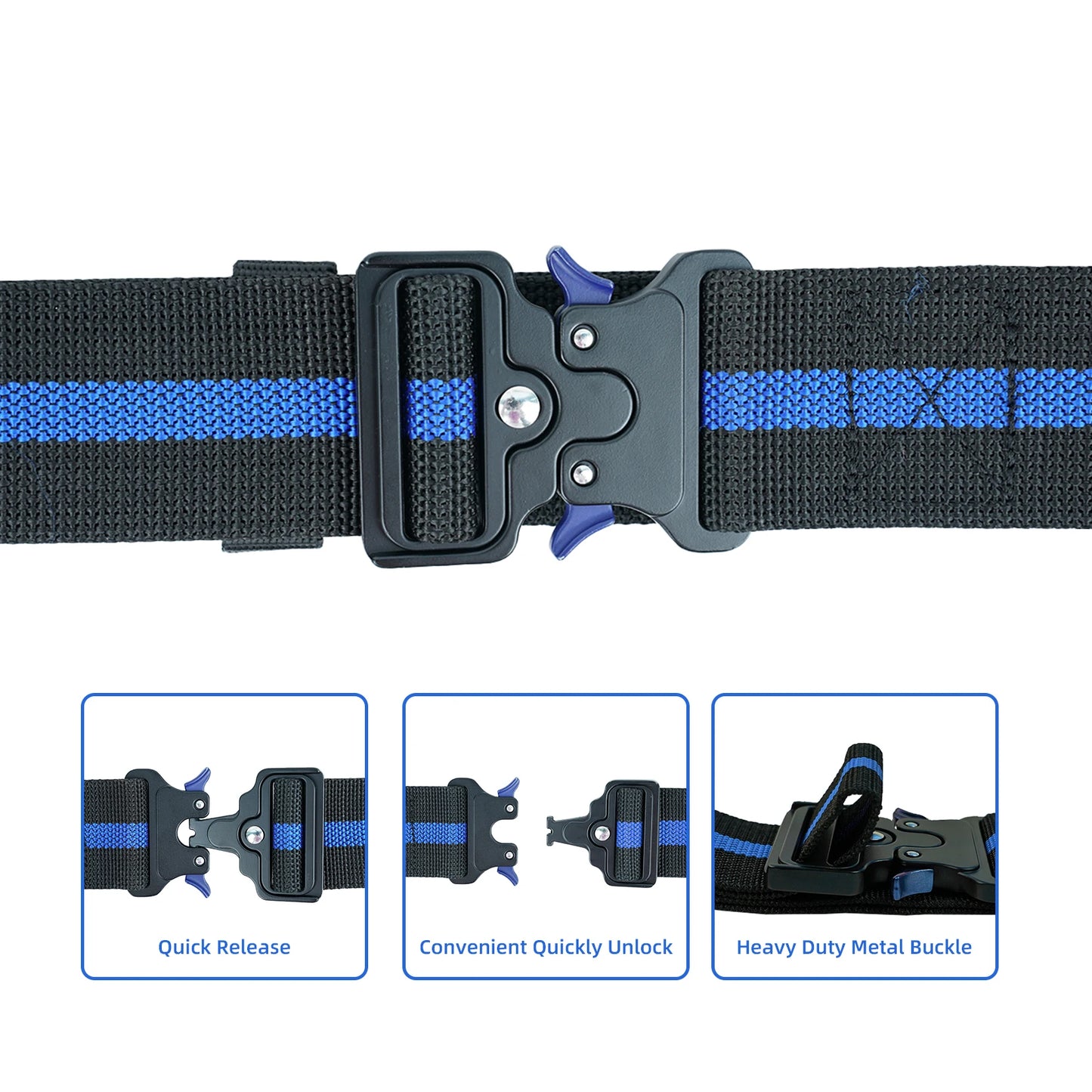 MELOTOUGH 2" Nylon Web Work Tool Belt for Men with Heavy Duty Quick Release Rugged Metal Buckle outdoor men's belt Tool Belts