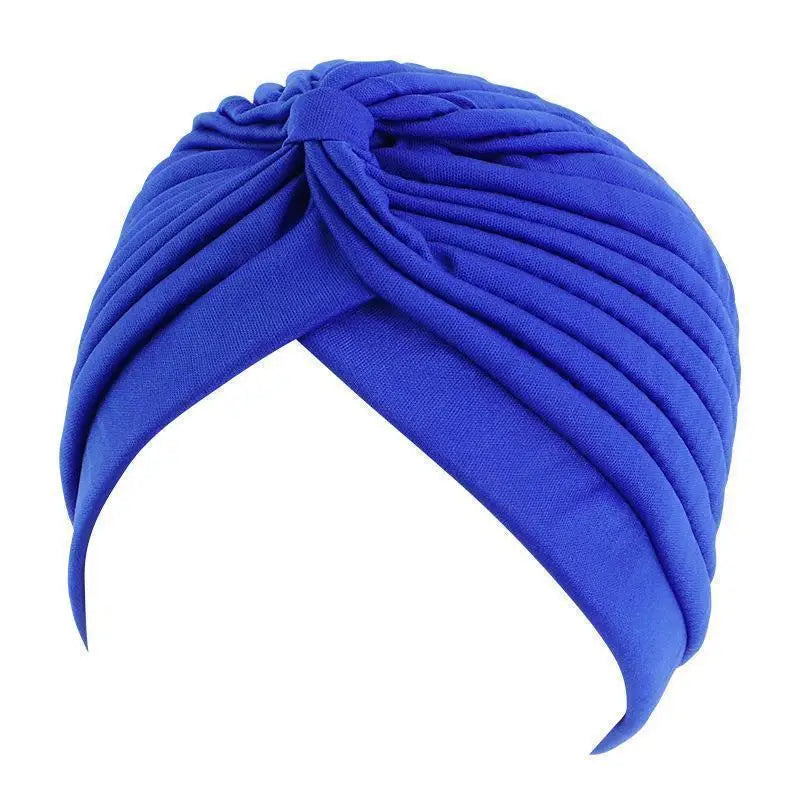 Twist Turban Caps Women Knot Muslim Hijab Shiny Indian Hat Sleep Night Cap Casual Solid Color Headscarf Stretch Head Wrap