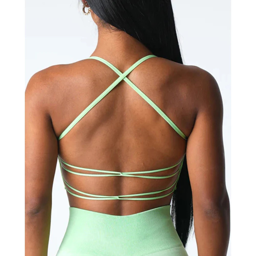 Invincible Seamless Bra Spandex Woman Fitness Elastic Breathable Breast Enhancement Leisure Sports Underwear Yoga bra