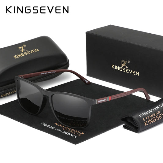 KINGSEVEN Men Sunglasses Polarized Anti-Glare Mirror Lens Rectangle Women UV400 Outdoor Sports Eyewear