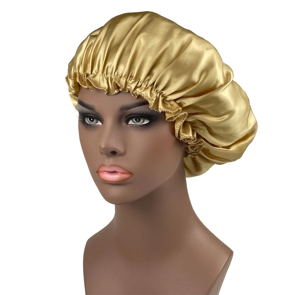 High Quality Satin Bonnet Soft Beanie Hat Bonnet For Women Shower Cap Sleeping Night Cap Chemo Cap Wonen Hat