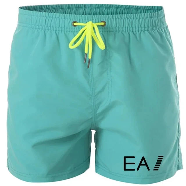 2024 summer beach shorts men's quick-drying casual shorts men's shorts drawstring pocket surf beach summer new style