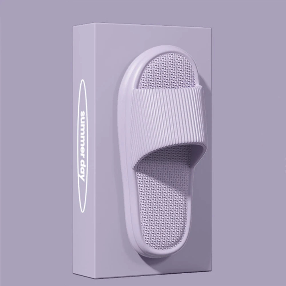 ZHIDA Thick Platform Cloud Slippers EVA Soft Sole Pillow Slides Summer Beach Flip Flops Women Non Slip Bathroom Home Slippers