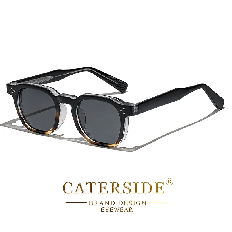 CATERSIDE New Retro Punk Men Sunglasses Square Personalized Design Glasses Women's Fashion Party Business Glasses Festival Gift