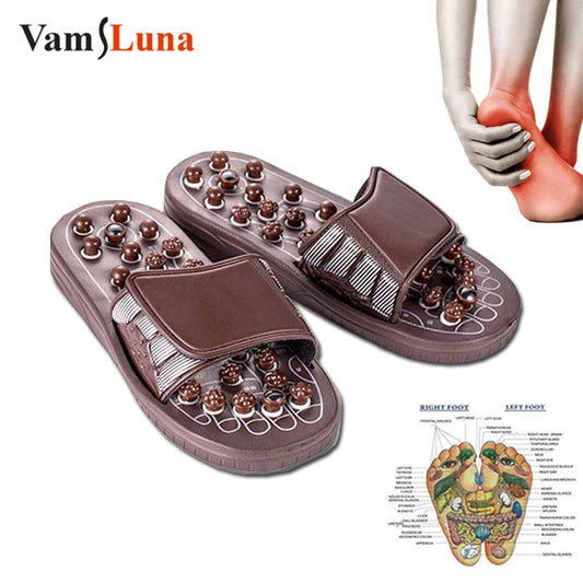 Foot Massage Acupuncture Slippers Acupoint Activation  Reflexology Spring Magnetic Therapy Relieve Foot Pain Meridians Arthritis