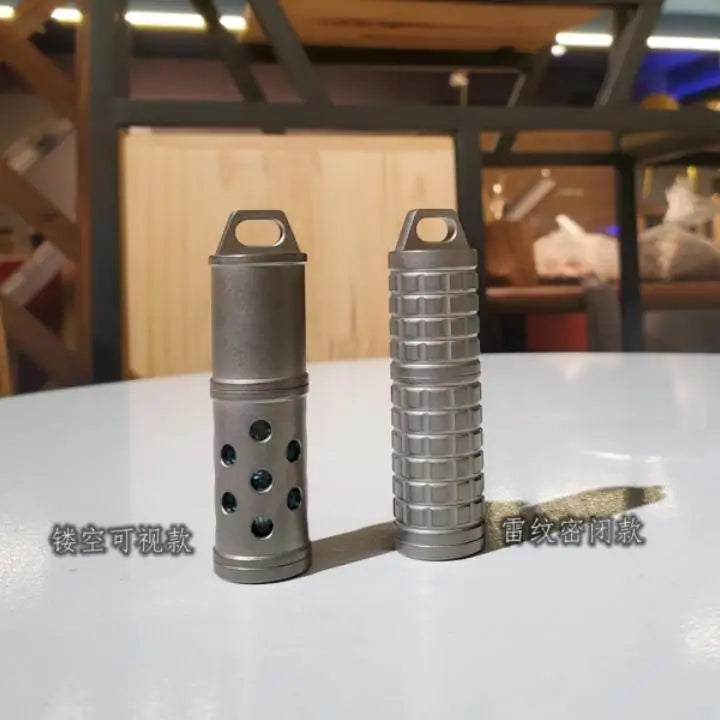 EDC Titanium Alloy PEI Paracord Perfume Storage Box EDC Toys Outdoor Tools