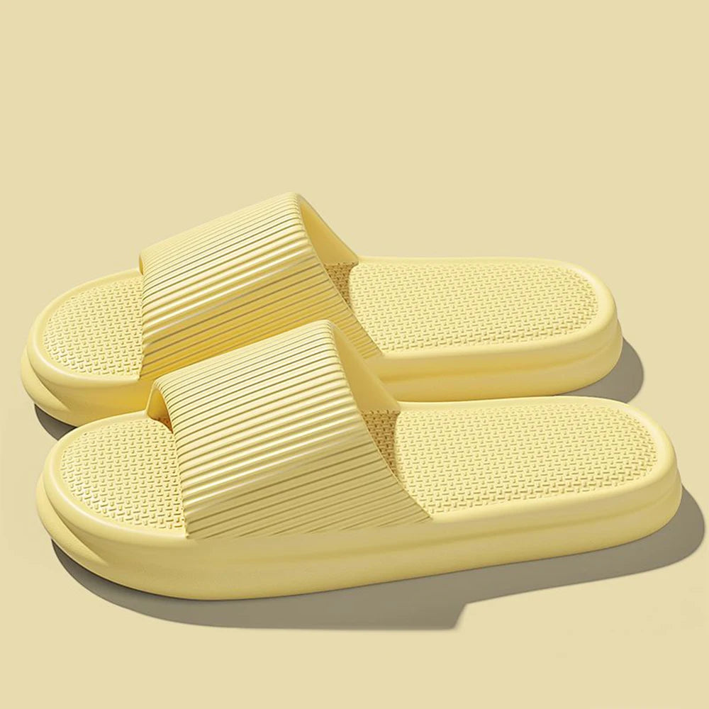 ZHIDA Thick Platform Cloud Slippers EVA Soft Sole Pillow Slides Summer Beach Flip Flops Women Non Slip Bathroom Home Slippers