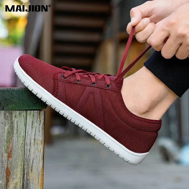 Men's Minimalist Barefoot Sneakers Wide Fit Zero Drop Sole Optimal Relaxation Men's Cross Trainer Barefoot Shoes Wide Toe Box