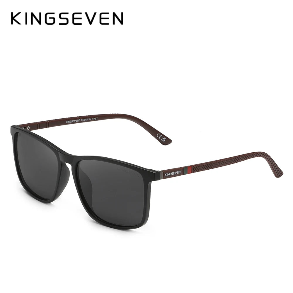 KINGSEVEN Men Sunglasses Polarized Anti-Glare Mirror Lens Rectangle Women UV400 Outdoor Sports Eyewear