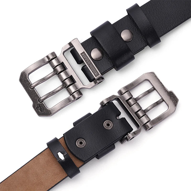 2024 Men's Belt High Quality Leather Belts Genuine Leather Strap Luxury Pin Buckle Fancy Vintage Belt for Jeans Free Shipping