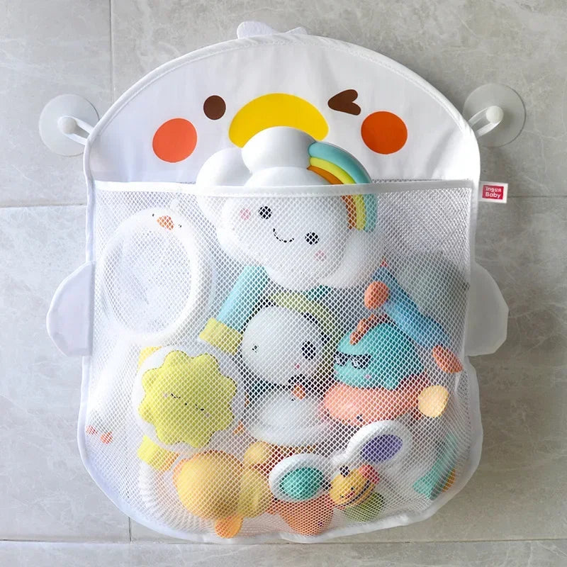 Baby Bath Toys Organizer Quick Dry Toddlers Mesh Net Bag for Bathroom Toy Storage Cartoon Shape Sand Beach Toys Storage Holder