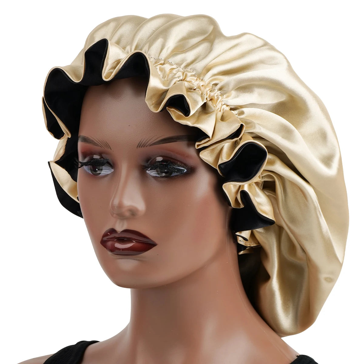 Reversible Double-Layered Lace Hair Bonnet for Women & Men | Breathable Night Cap for Sleeping, Curly Hair Protection