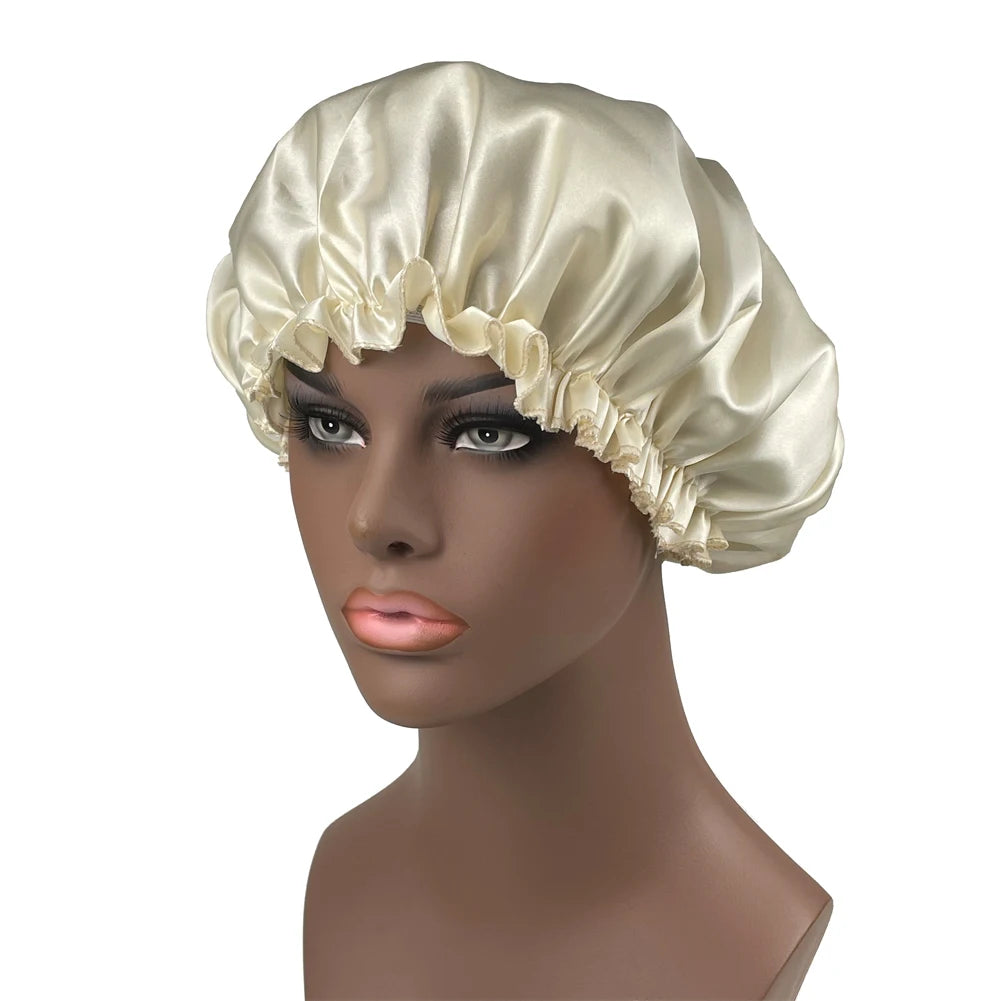 High Quality Satin Bonnet Soft Beanie Hat Bonnet For Women Shower Cap Sleeping Night Cap Chemo Cap Wonen Hat