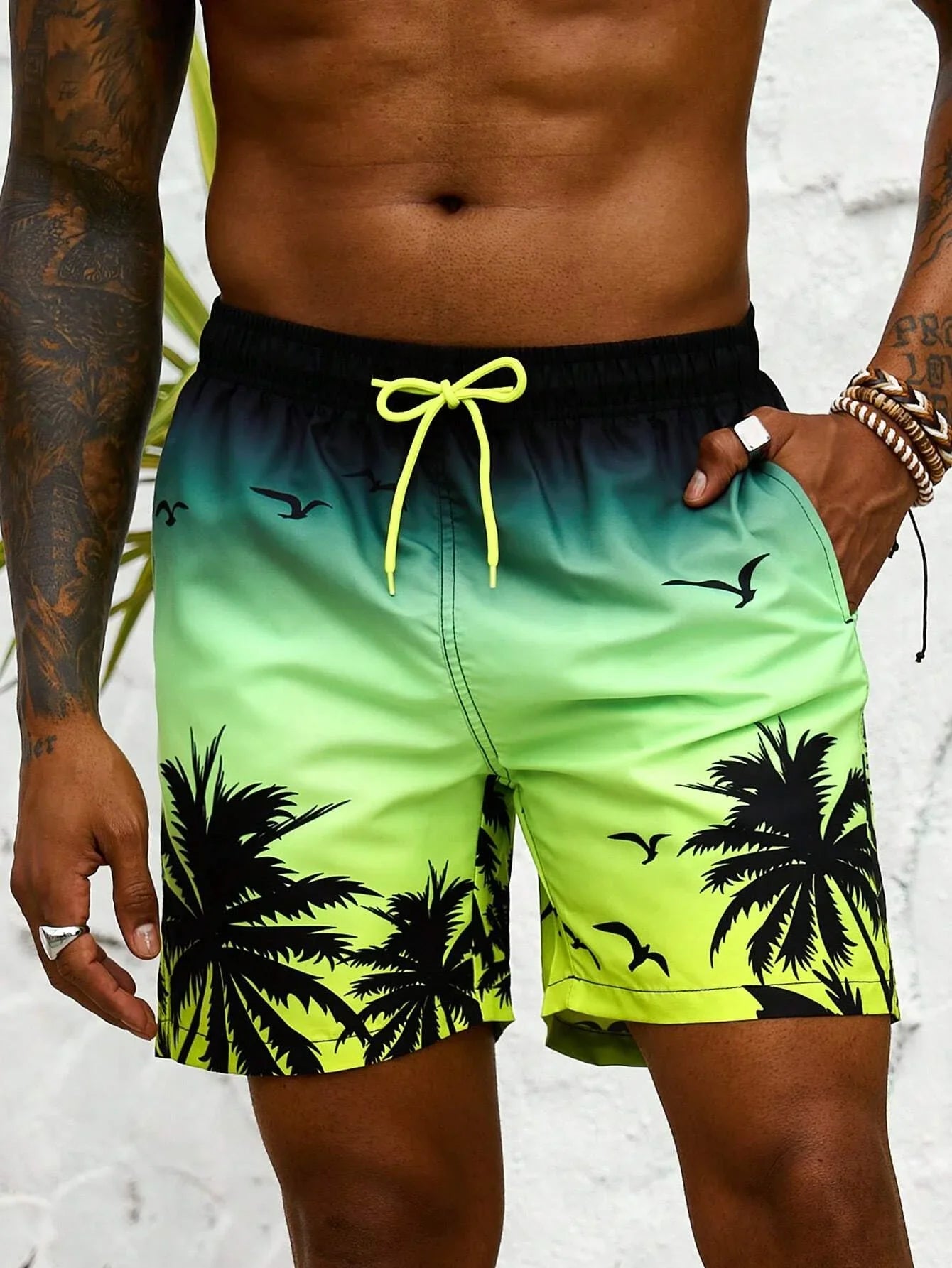 2025 Summer Hawaiian Beach Shorts Holiday Casual Colorful Plaid Print Sportswear Quick Drying Trunks Ice Shorts Hawaii Swimsuit