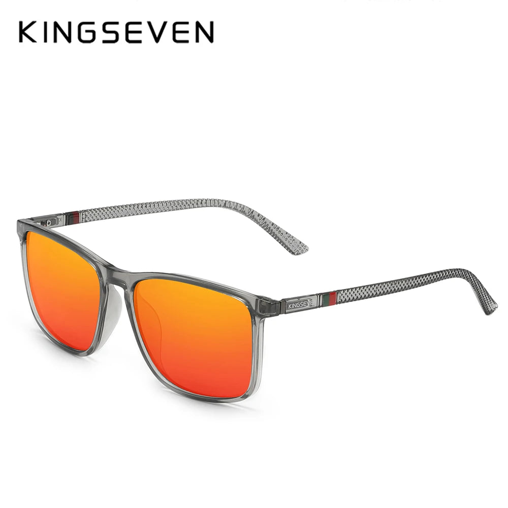 KINGSEVEN Men Sunglasses Polarized Anti-Glare Mirror Lens Rectangle Women UV400 Outdoor Sports Eyewear