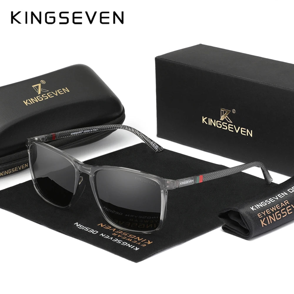 KINGSEVEN Men Sunglasses Polarized Anti-Glare Mirror Lens Rectangle Women UV400 Outdoor Sports Eyewear