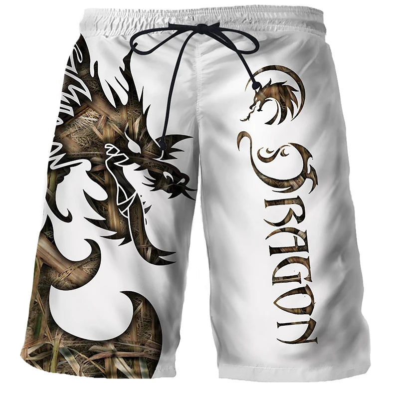 Cool Tiger Lion Wolf Summer Swimwear Shorts Comfortable Surf Board Shorts Quick Dry Swimsuit Sport Trunks Men's Beach Shorts Boy