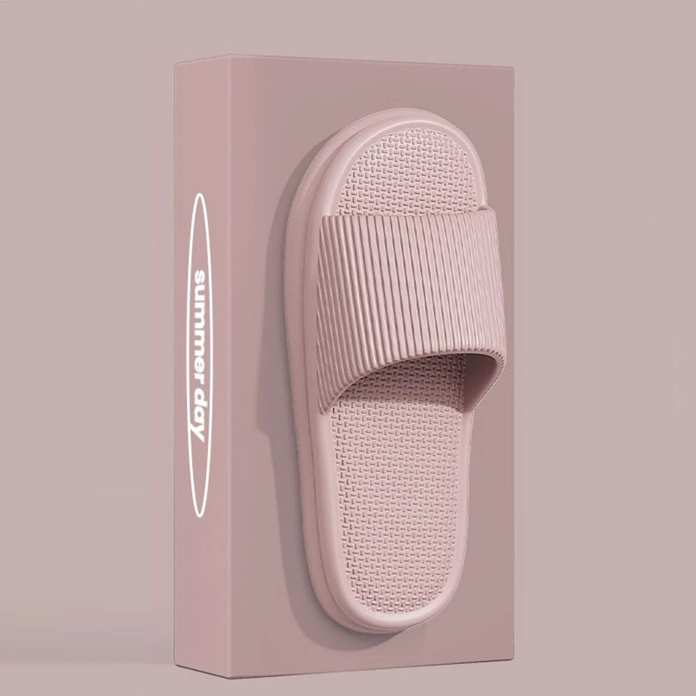 ZHIDA Thick Platform Cloud Slippers EVA Soft Sole Pillow Slides Summer Beach Flip Flops Women Non Slip Bathroom Home Slippers