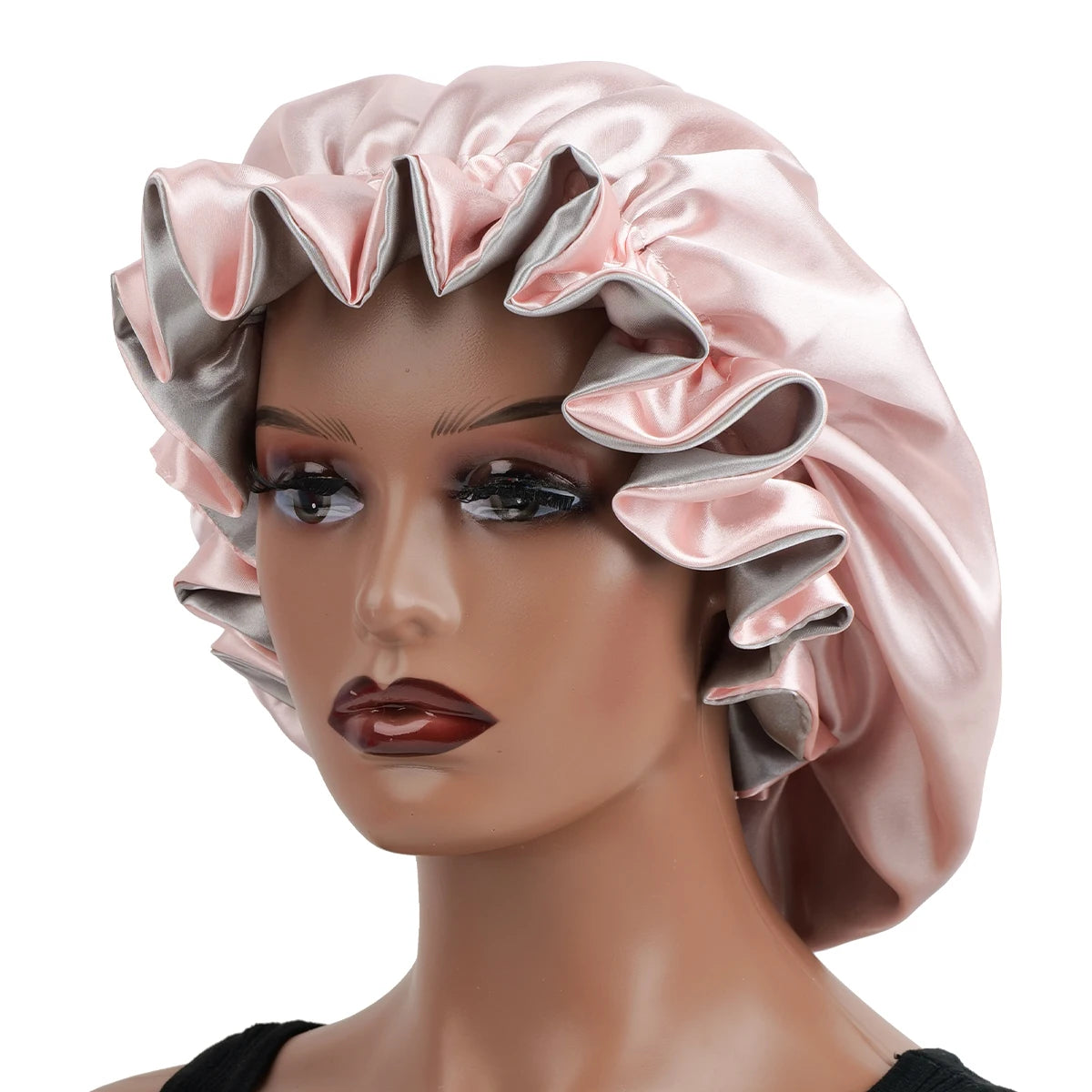 Reversible Double-Layered Lace Hair Bonnet for Women & Men | Breathable Night Cap for Sleeping, Curly Hair Protection