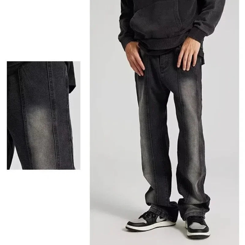 Man Pants Jeans Men Clothing Rhinestones Korean Popular Clothes Denim Shorts Korean Reviews Many Men's Clothes Y2k Baggy