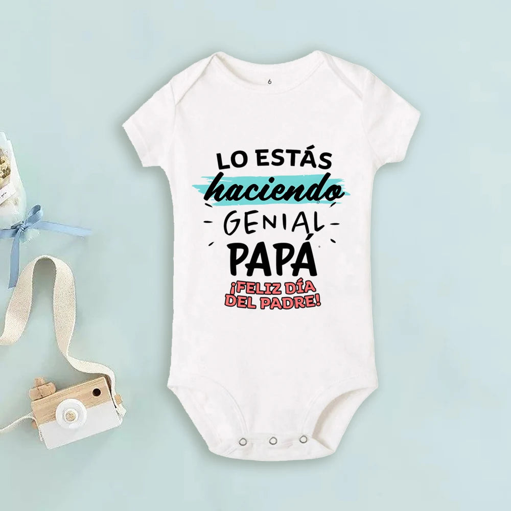 Father's Day Baby Bodysuit Becoming The Same Person As My Dad Print Infant Romper Boys Girls Clothes Fathers Day Bodysuits Gifts