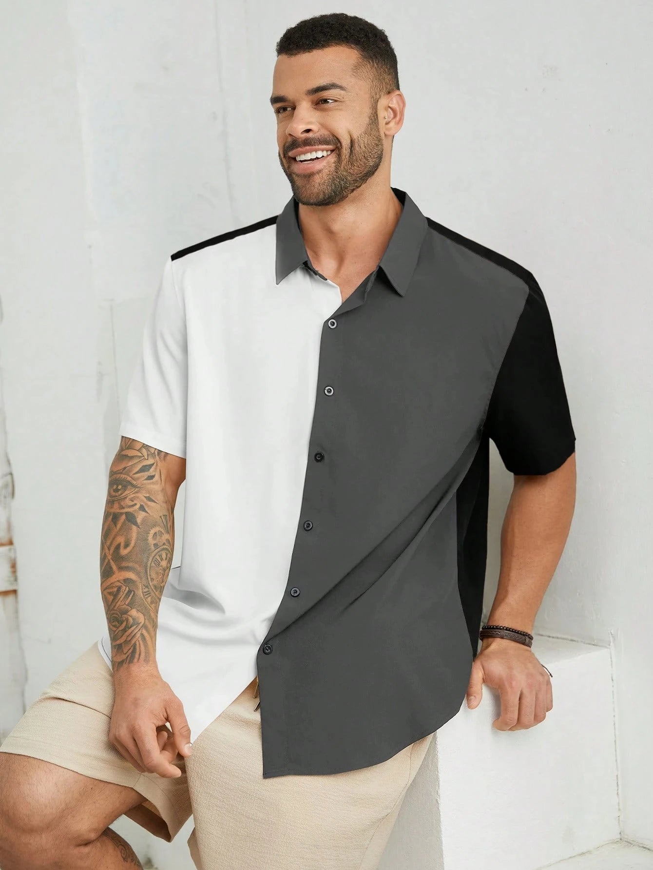 Men's Shirt Ethnic pattern design 3D Printed Christ Summer Short Sleeve Daily Street Tops Button Summer Men's Clothes