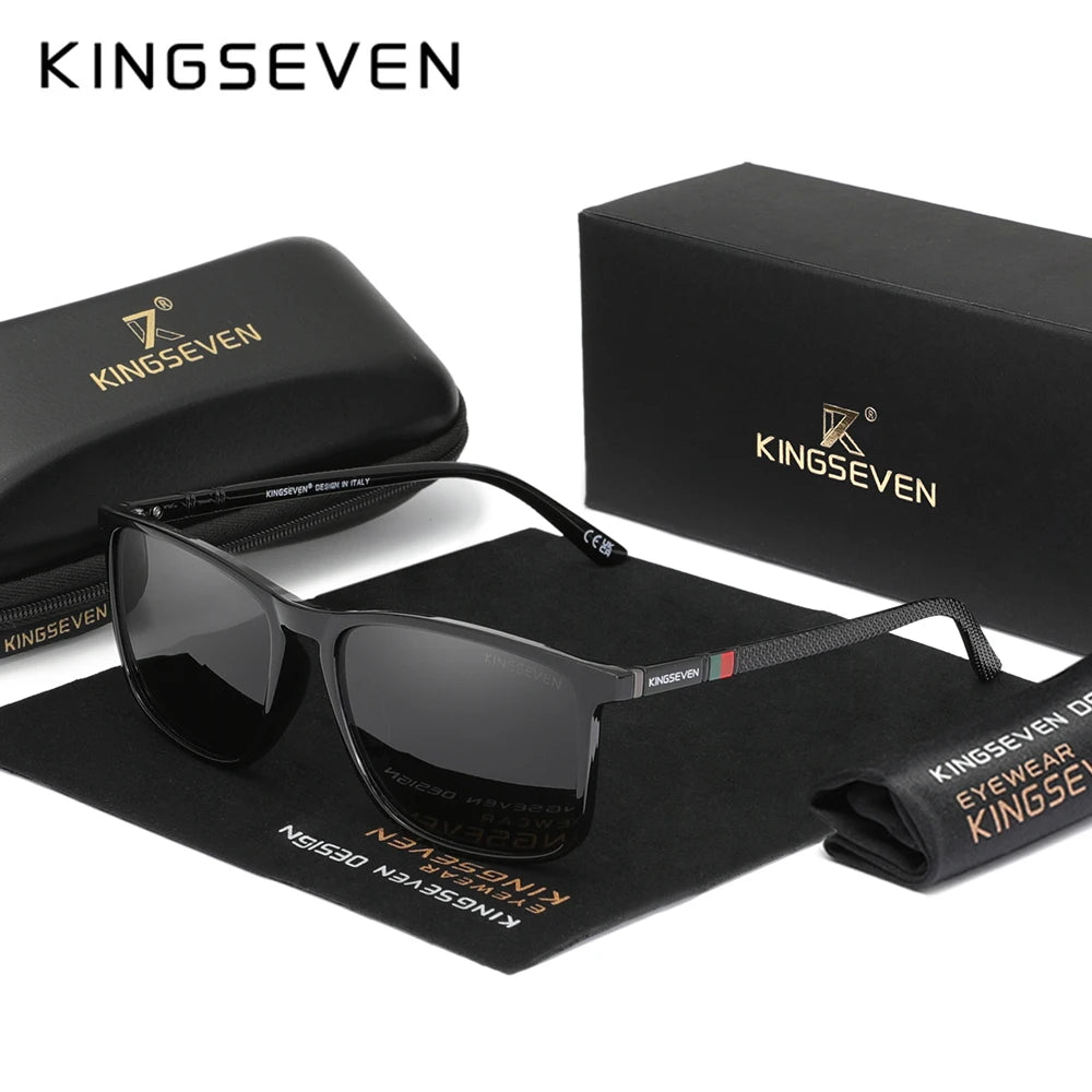 KINGSEVEN Men Sunglasses Polarized Anti-Glare Mirror Lens Rectangle Women UV400 Outdoor Sports Eyewear