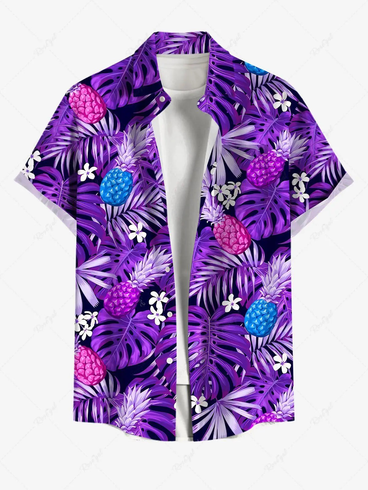 Summer Plus Size Men's Shirts 3D Print Hawaiian Shirts Button Up Beach Vacation Shirts Short Sleeve Shirt Casual Shirts For Men